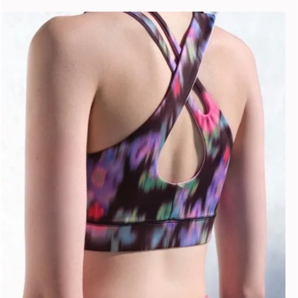 IVL Collective Sports bra blurred floral print